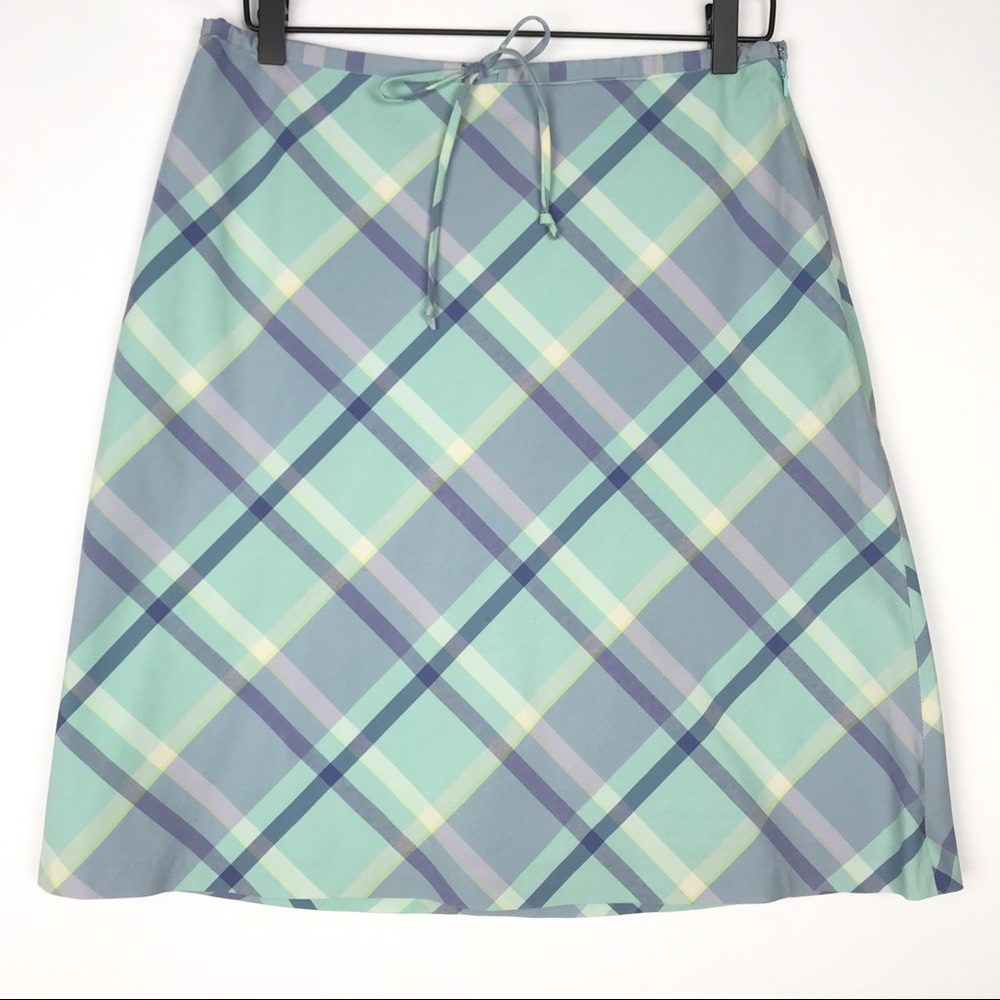 GAP Plaid Skirt in Blue and Green